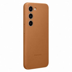 Ovitek Samsung Leather Cover za Samsung Galaxy S23 - Camel - slika 3