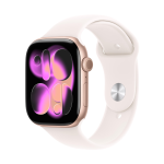 Apple Watch Series 11 GPS 46mm - Rose Gold Aluminium Case with Light Blush Sport Band - M/L