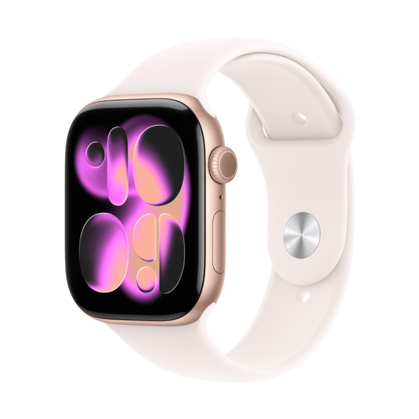 Apple Watch Series 11 GPS 46mm - Rose Gold Aluminium Case with Light Blush Sport Band - M/L Apple Watch Series 11 GPS 46mm - Rose Gold Aluminium Case with Light Blush Sport Band - M/L