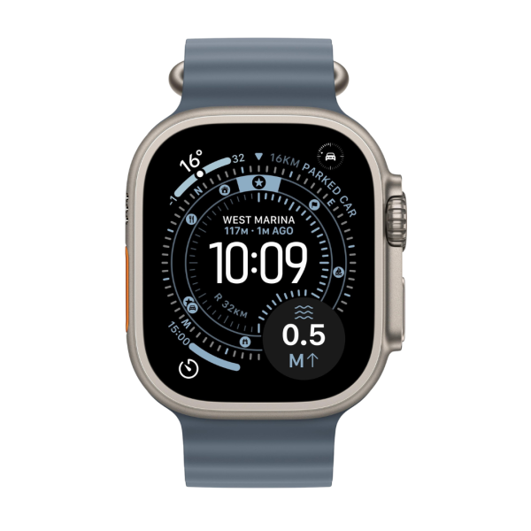 Apple Watch Ultra 3 Cellular 49mm - Natural Titanium Case with Anchor Blue Ocean Band Aktivirana