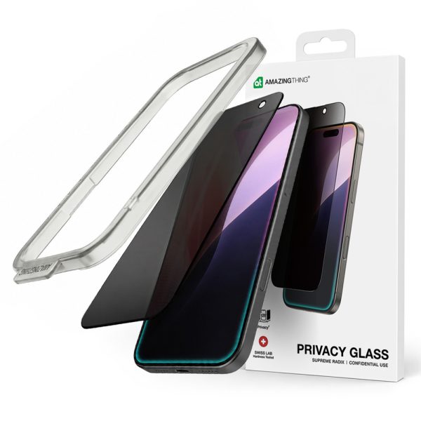 Kaljeno steklo AmazingThing Titan Privacy za iPhone 17 Kaljeno steklo AmazingThing Titan Privacy za iPhone 17