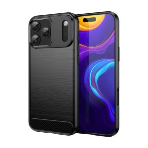 Ovitek carbon case Za iPhone 17 Pro Max - Črn