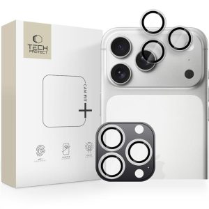 Zaščitno steklo za kamero Tech-Protect Camring Fit+ za iPhone 17 Pro – Transparentno