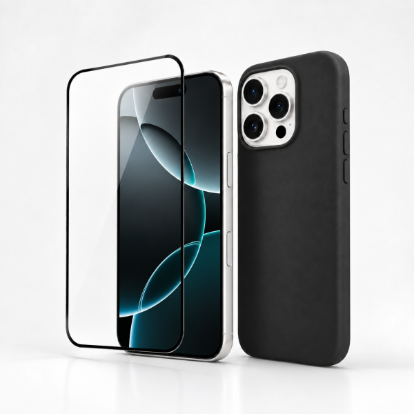 Osnovni Paket za iPhone 16 Pro Max – Ovitek in Zaščitno Steklo